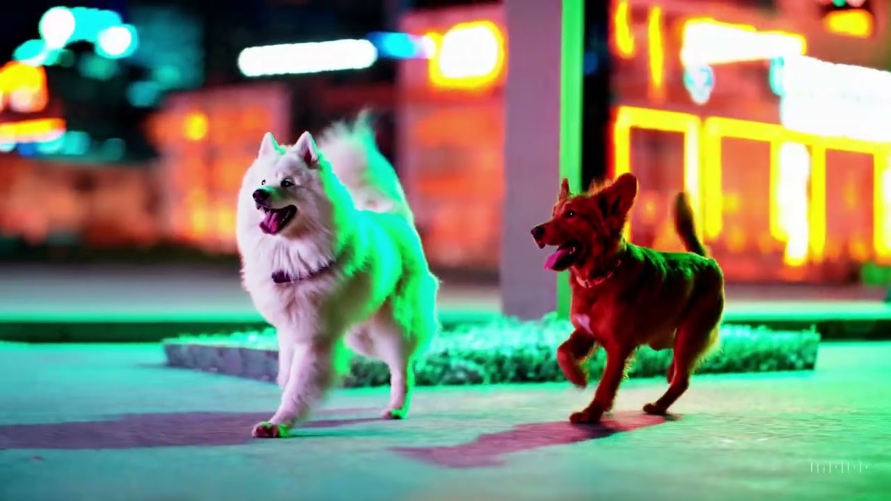 OpenAI Sora: dogs downtown