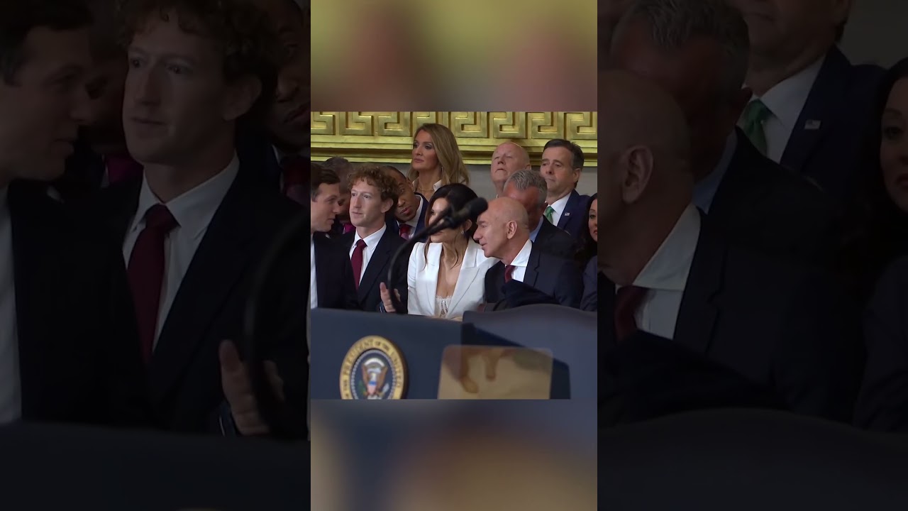 Mark Zuckerberg meets Jeff Bezos and his wife