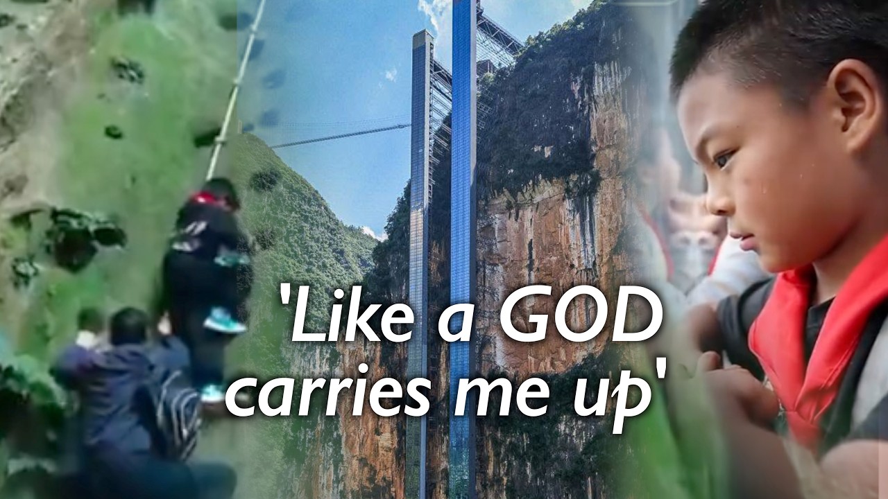 No more cliff climbing to school! China's sky elevator shoots up mountain kids to study even harder