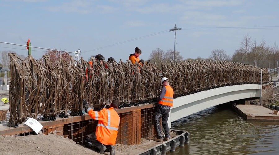 В Нидерландах построили эко-мост из льняного волокна