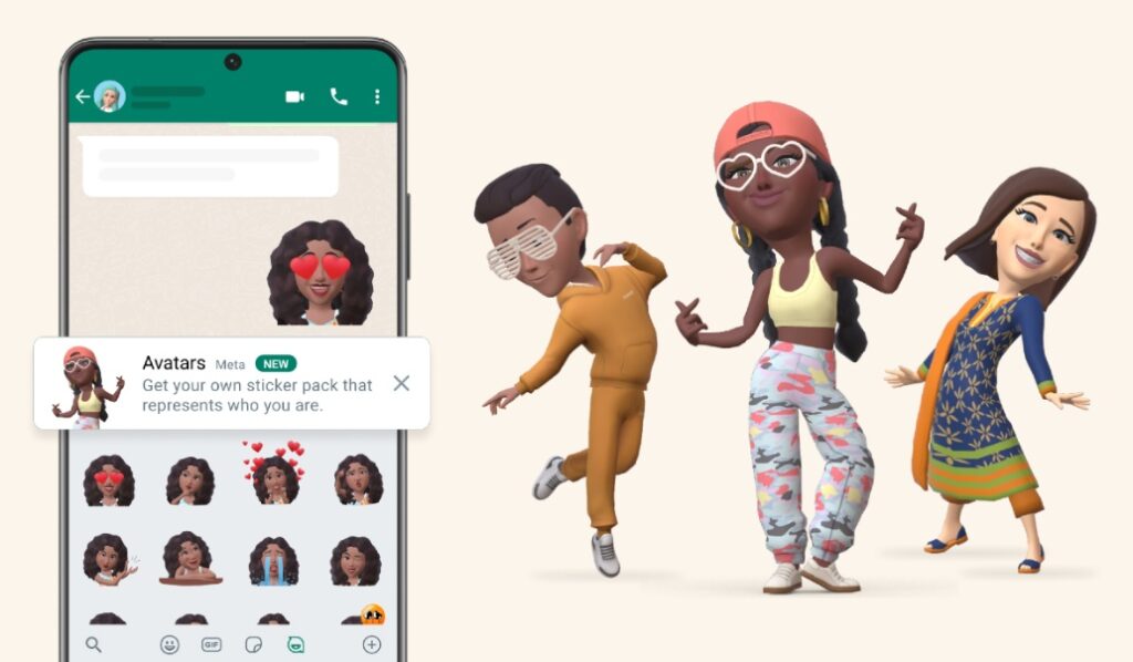 WhatsApp запускает пользовательские 3D-аватары