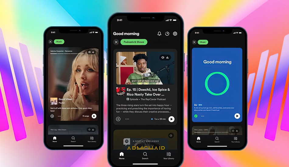 Spotify изменил дизайн и теперь он похож на TikTok, Instagram и YouTube