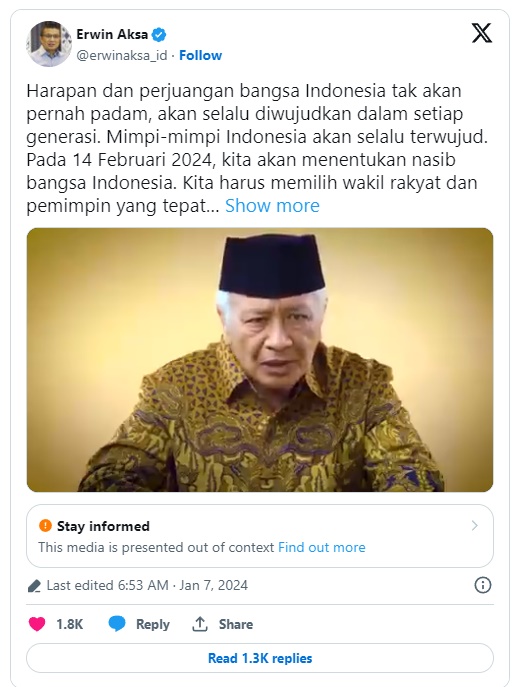 В Индонезии с помощью ИИ «оживили» бывшего президента