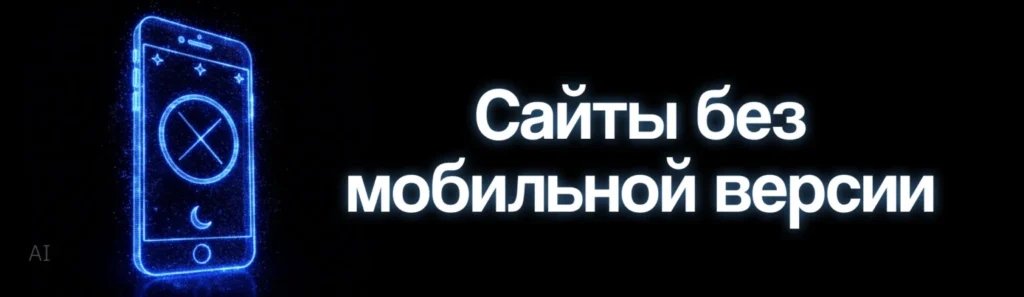 Сайты без мобильной версии