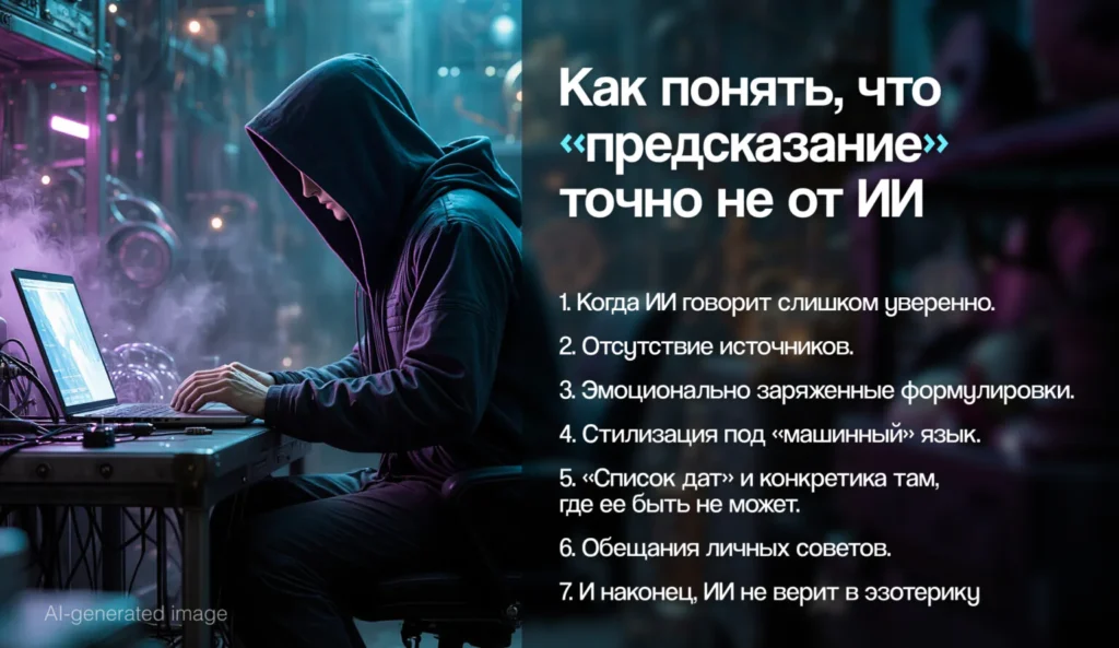 Как понять, что «предсказание» точно не от ИИ
