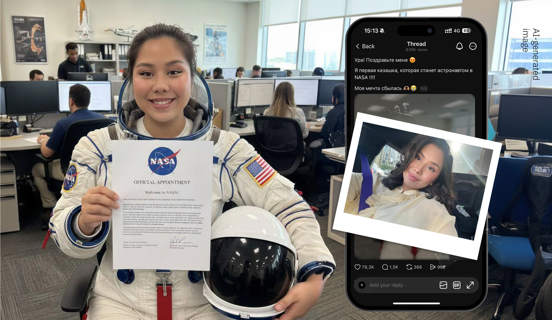 Казахстанка разыграла людей, выдав себя за сотрудницу NASA